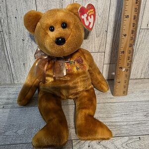 Ty Beanie Babies Gratefully  Thanksgiving Bear - Golden Brown